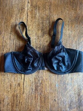 Wacoal Black Underwire Bra with Dotted Side Panels